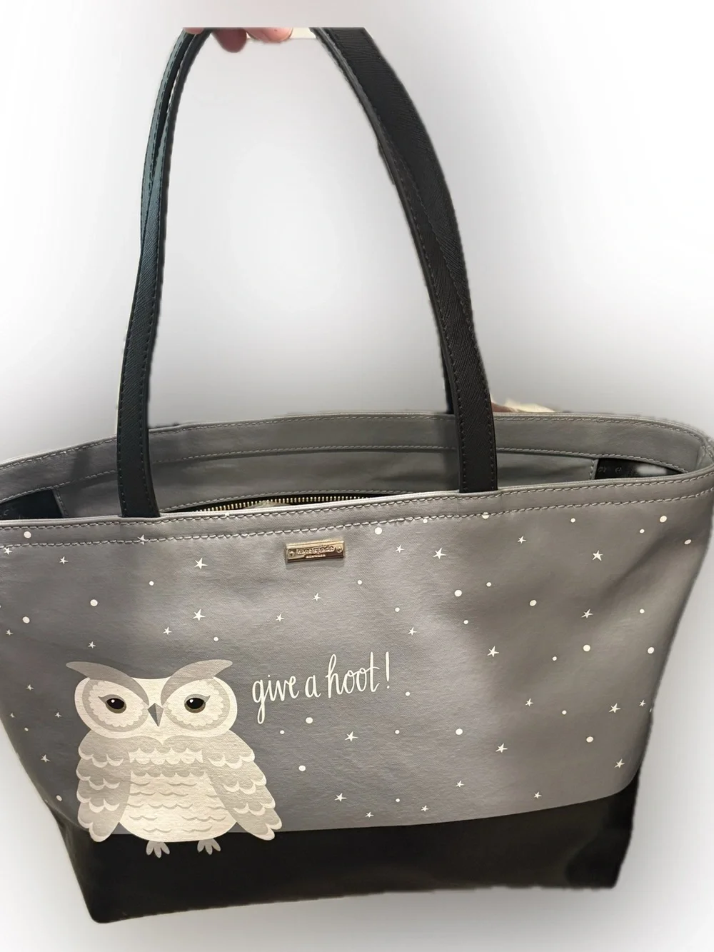 Kate Spade Give a Hoot Collectible Owl Leather Tote Bag 2018 Collection